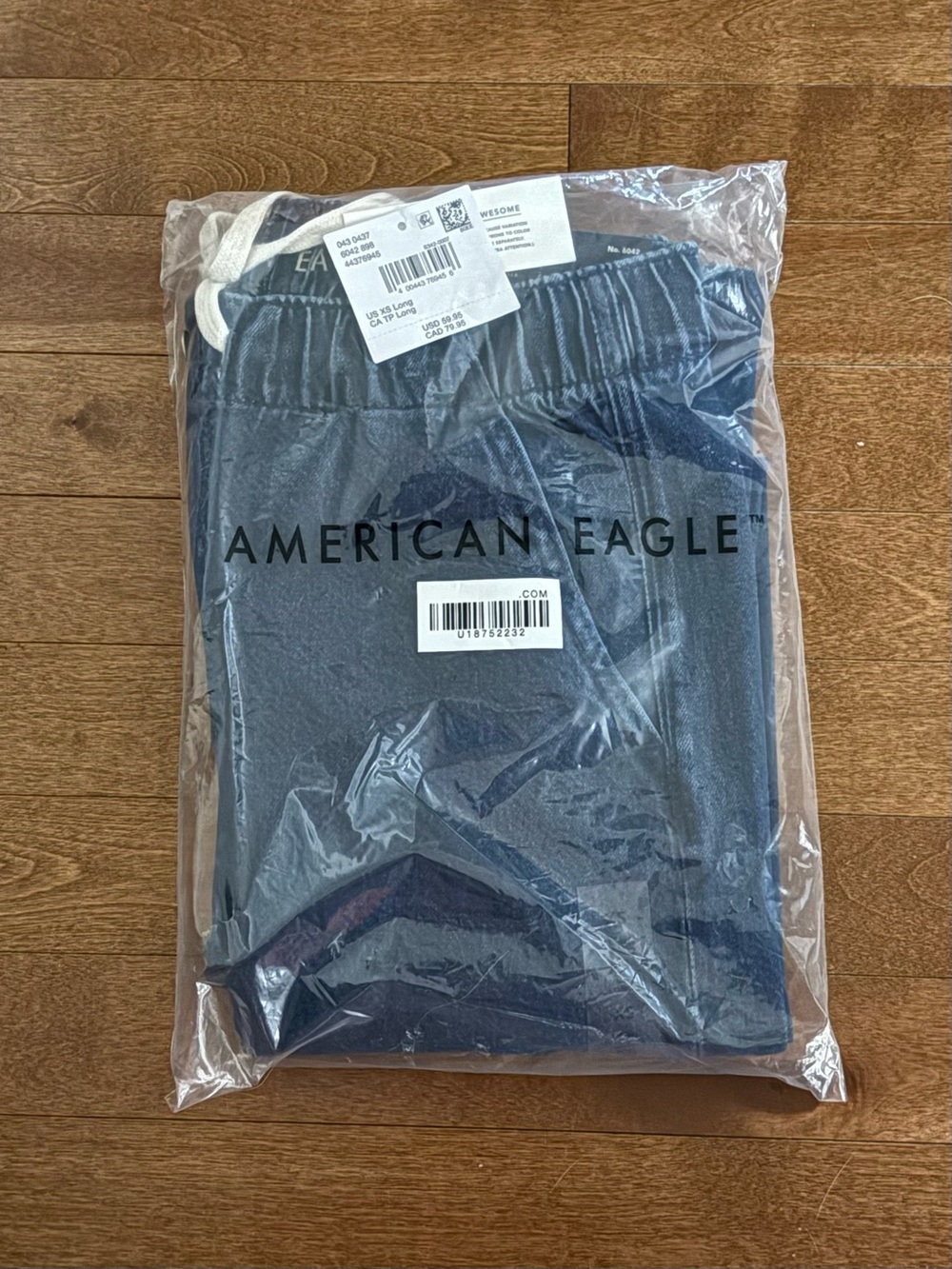 AE Low-Rise Baggy Ultra-Wide Leg Jean ~ Midnight Slumber - Picture 6 of 7